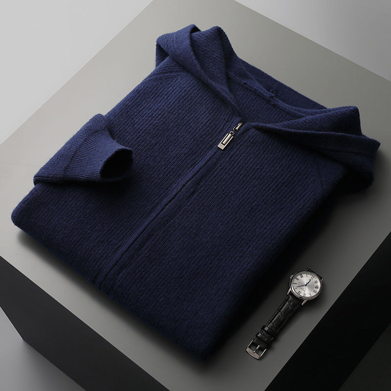 PARMA MERINO WOOL ZIPPED CARDIGAN