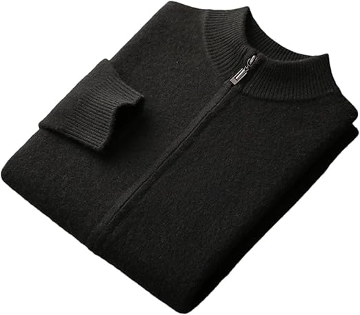 Men’s Zipper Wool Cardigan Sweater