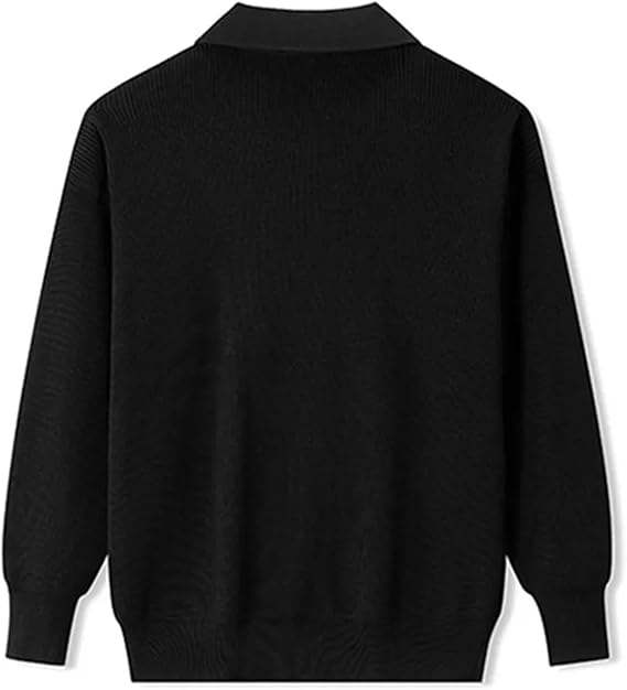 Men’s Long Sleeve Knit Polo Sweater – Half Zip