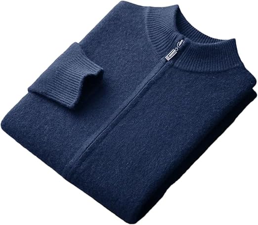 Men’s Zipper Wool Cardigan Sweater
