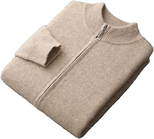 Men’s Zipper Wool Cardigan Sweater
