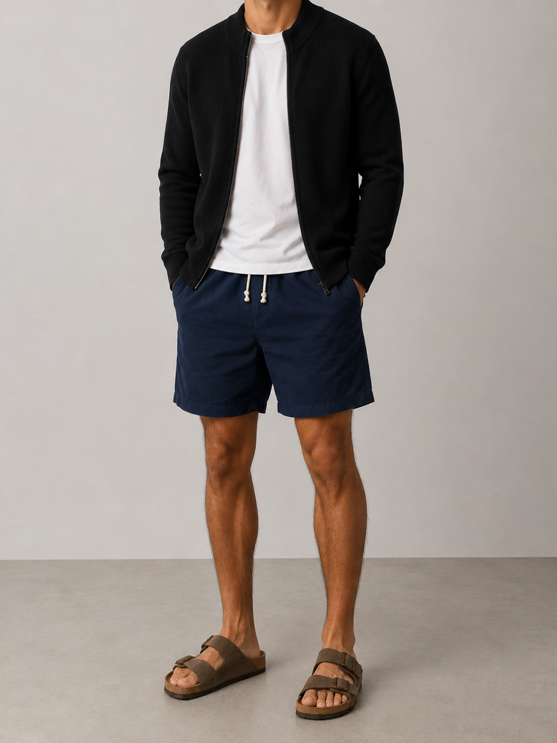 Men’s Zipper Wool Cardigan Sweater