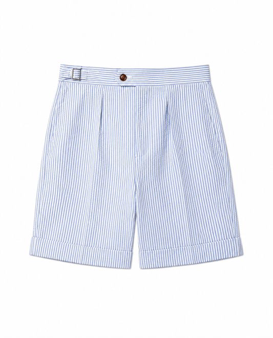 Belmont Seersucker Pleated Shorts