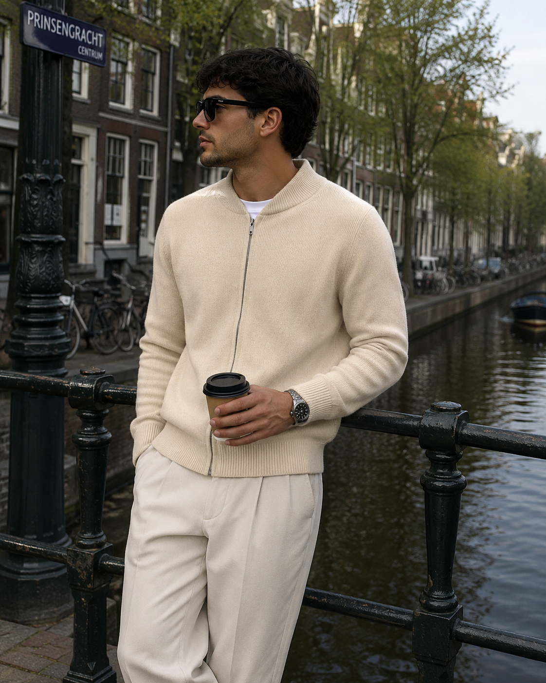 BERGAMO CASHMERE FULL-ZIP JUMPER