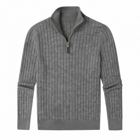 Aspen Black Zip Sweater